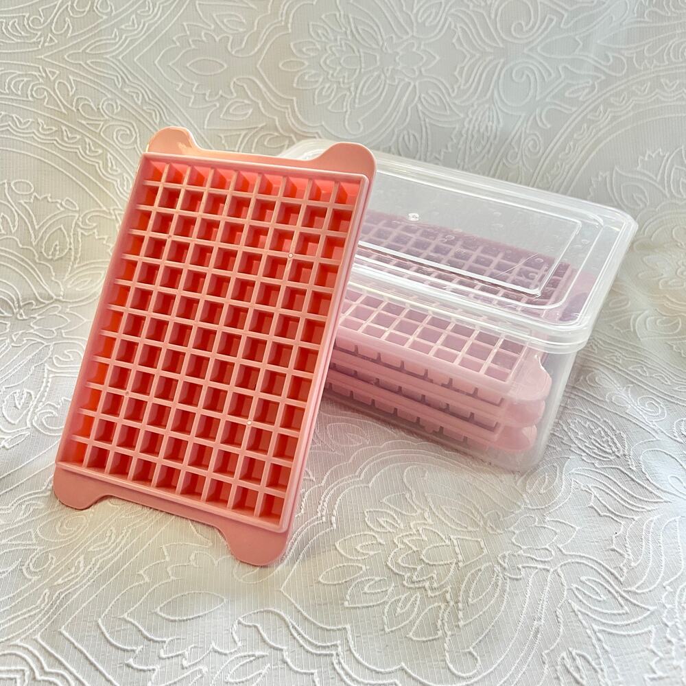 Easy Release Mini Ice Cube Trays Pink Nugget Ice Maker
